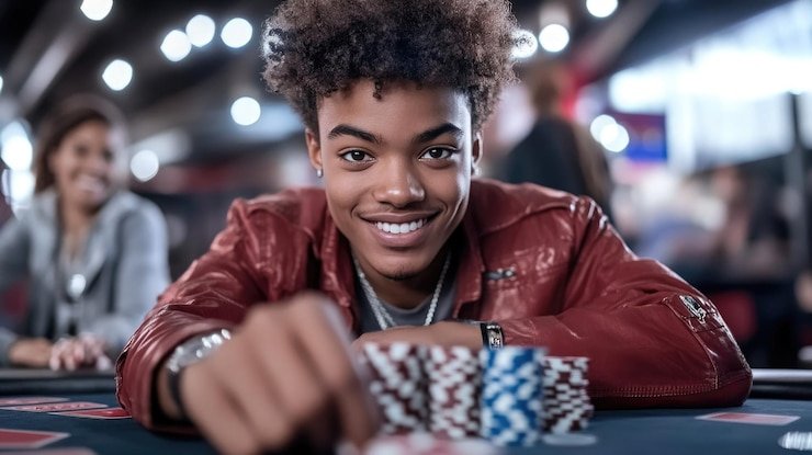 Live dealer at blackjack table in moba4d login studio